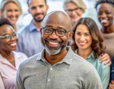 African-American man smiling